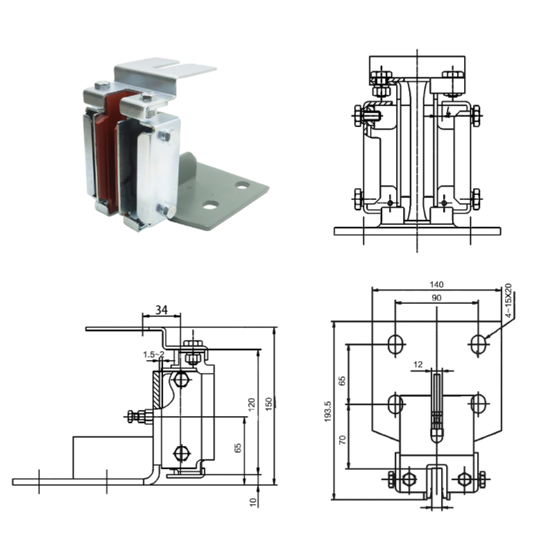 FKD-009 (8K, 13K) and FKD-211 (9mm) Elevator Guide Shoes