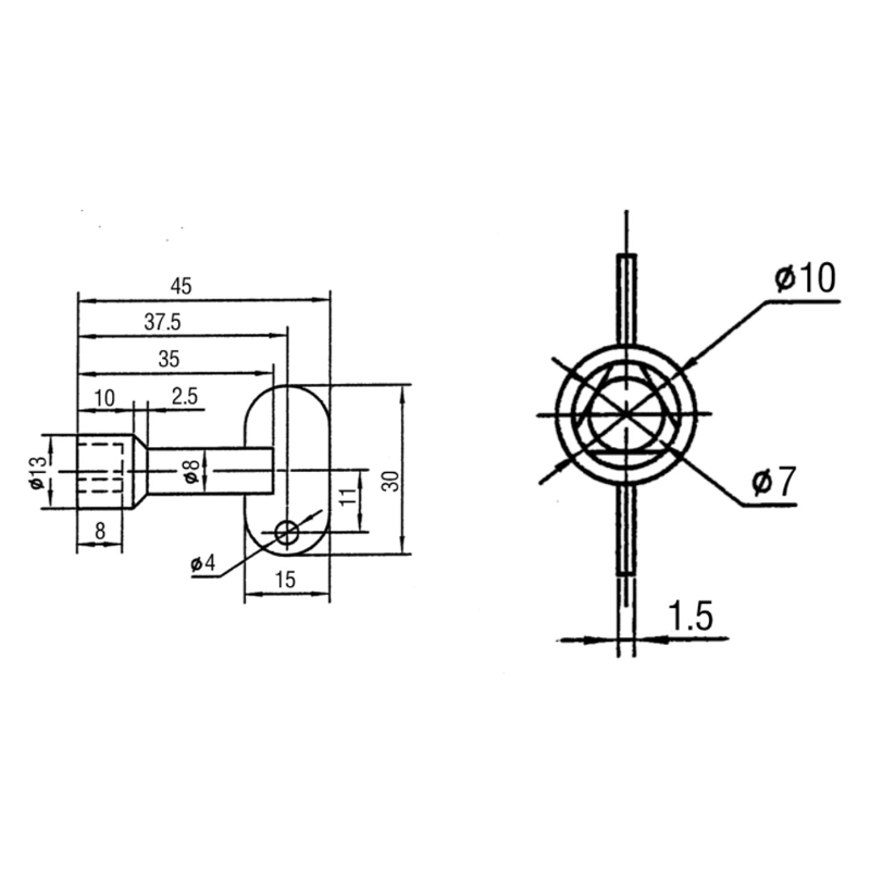 FKD-3086 Elevator Hitachi Triangle Key