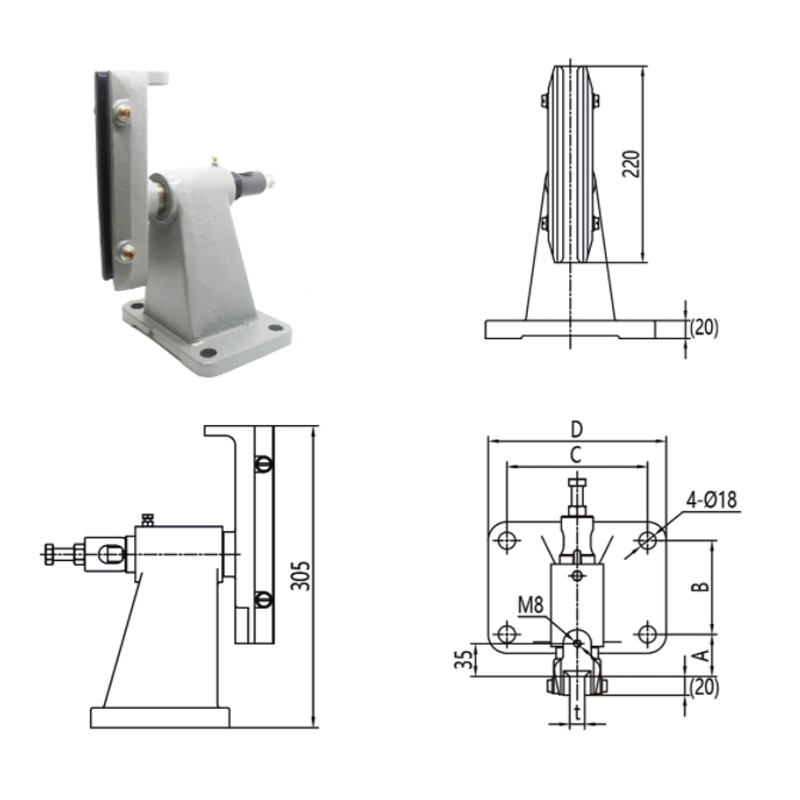 FKD-4065B Elevator T22 freight elevator guide boots