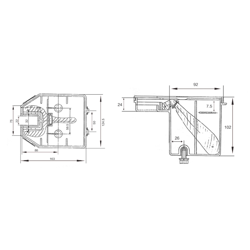 FKD-4915 Elevator Hitachi Square Oil Cup