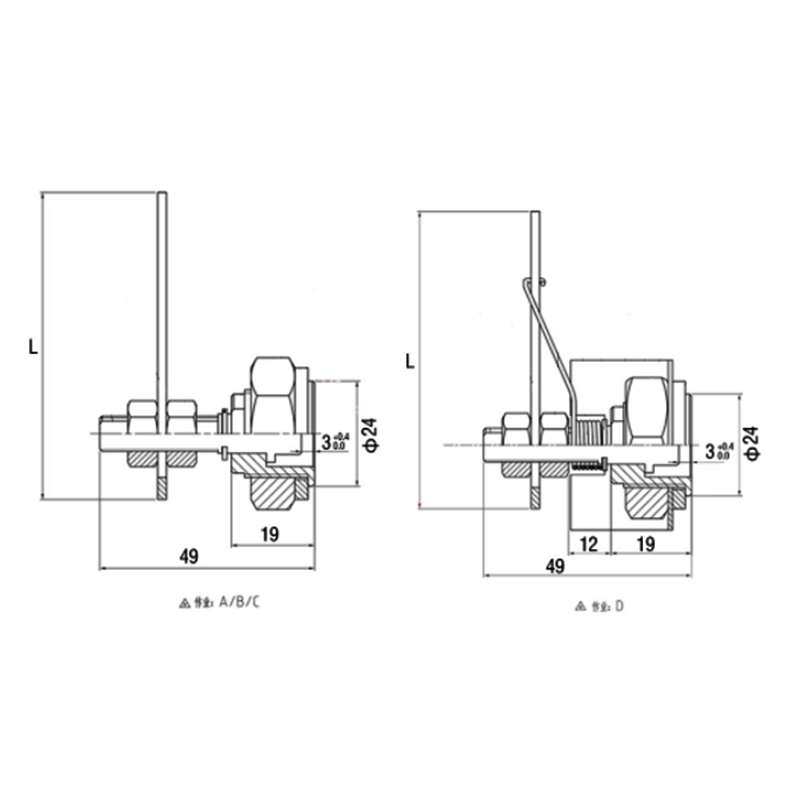 FKD-7335 Elevator Hitachi Triangle Lock