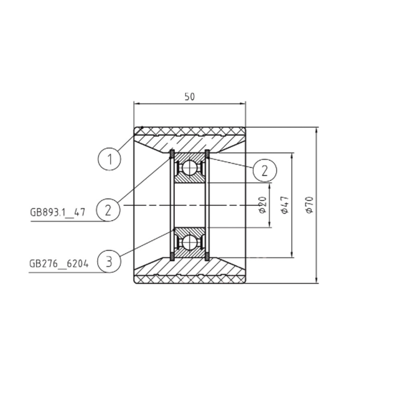 FKD-G609 Elevator Aluminum Core Wheel