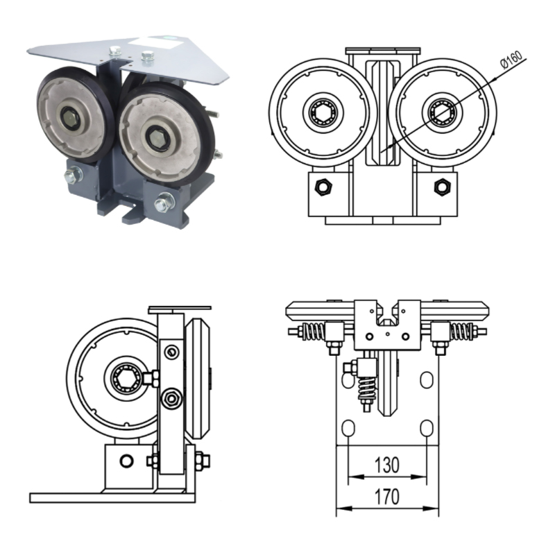 FKD-R160-1 Elevator Roller Guide Shoe