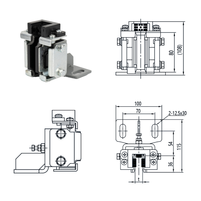 FKD-V02 Elevator Self-Lubricating Villa Ladder Guide Boots