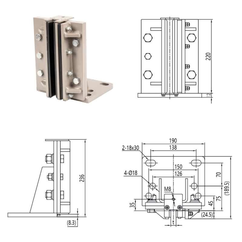 FKD-X12 Elevator Freight Elevator Guide Boots